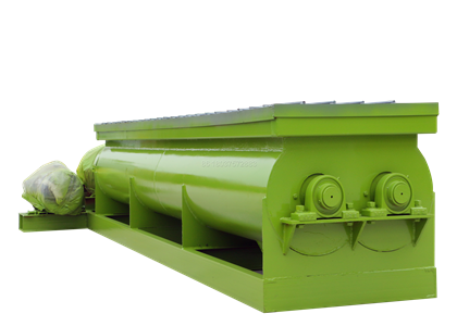 Horizontal compost mixer machine